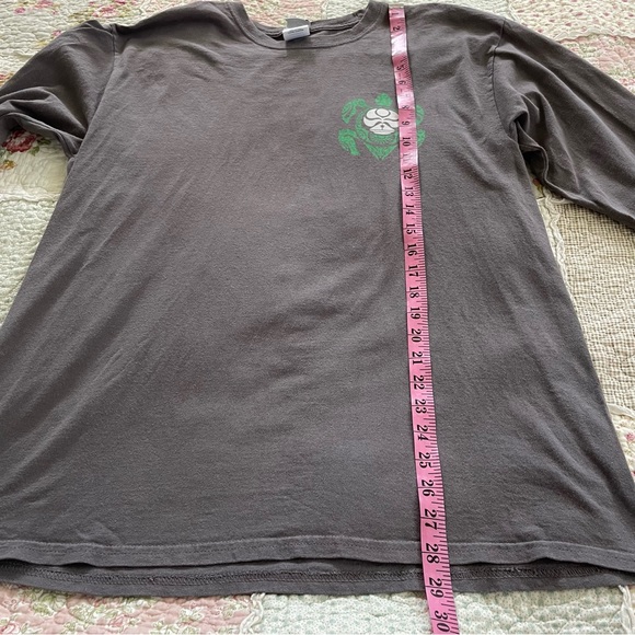 Tribal Sea Turtle Shirt Long Sleeve Brown Women’s Size Small Surfer Beach - Picture 7 of 11